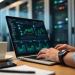 IT professional managing dedicated server management infrastructure in UK data center