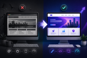 website redesign vs new website comparison UK