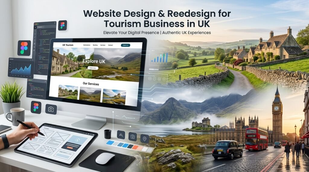 Modern tourism website design and redesign helping UK travel businesses improve online visitor experience