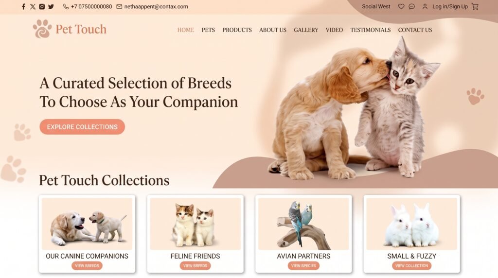 Web Design for Pet Shops creating modern ecommerce websites