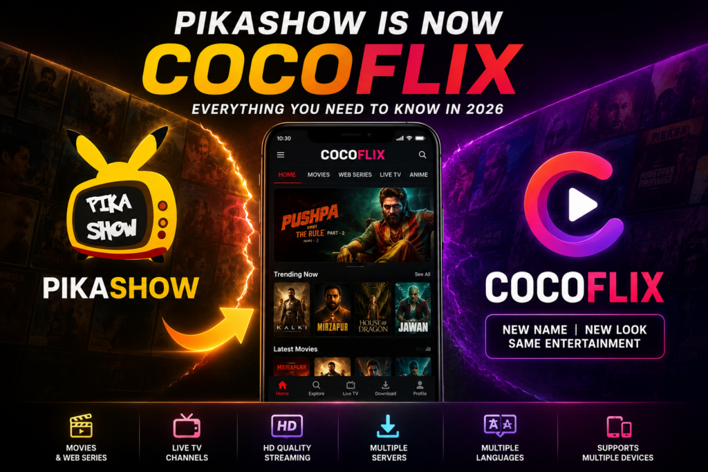 Pikashow is now CoCoFlix app rebranding explained