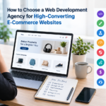E-commerce website design with product listings, shopping cart, and conversion-focused user interface