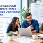 Startup founder evaluating a mobile app development team and project plan