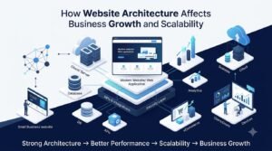 Website architecture showing how scalable web development supports business growth